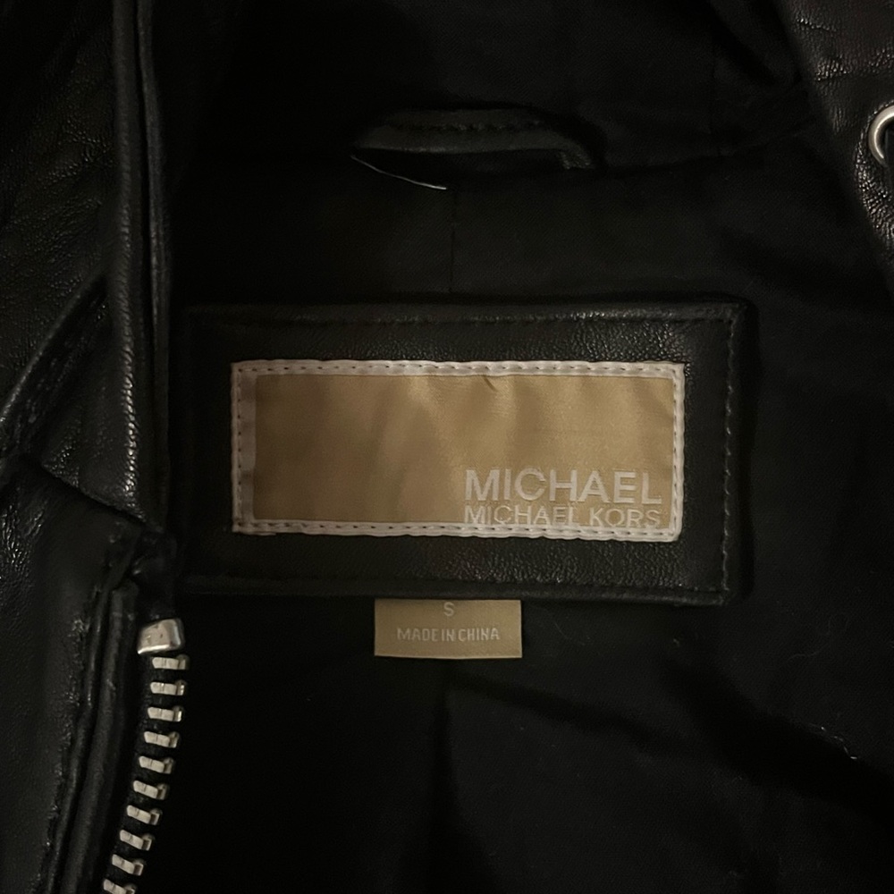 Michael Kors quilted leather jacket with hood! - Picture 3 of 5